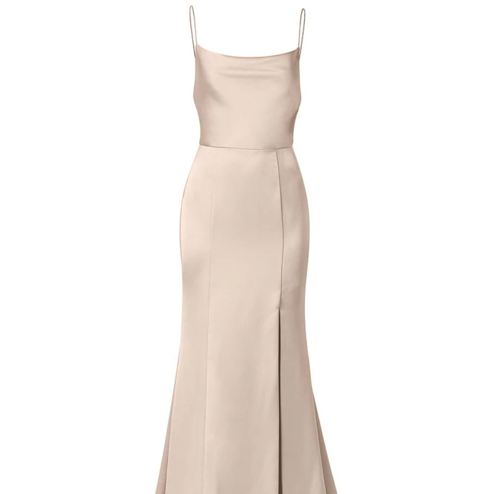 Chloe Satin Bridesmaid Dress Cowl Neck